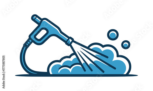 Pressure washer with suds icon