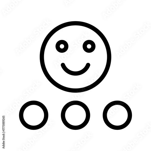 Smile icon set featuring happiness, joy, positive emotion, friendliness, and cheerful expressions in a clean modern line graphic style