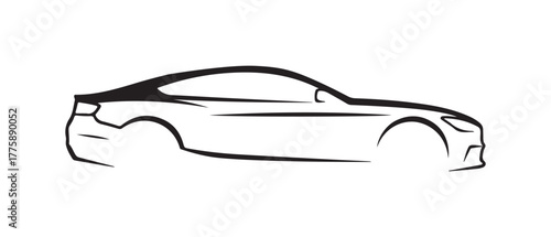 Car silhouette. Vector graphic

