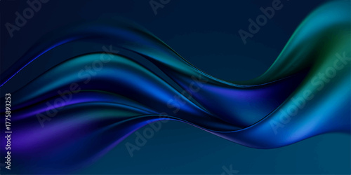 Abstract blue smoke background with futuristic wave and smooth light lines motion design pattern