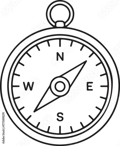 Classic compass showing north east south west directions