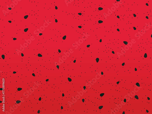 Watermelon seeds background vector design with organic fruit texture, natural tropical food pattern, fresh nutrition layout for healthy lifestyle, summer decoration and branding