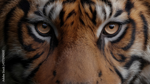 Tiger Face Extreme Closeup 