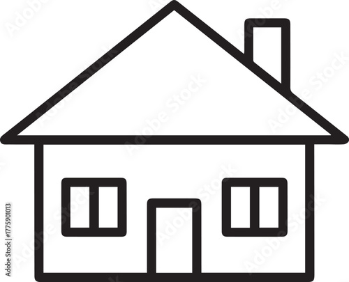 Charming minimalist house outline symbolizing home ownership, real estate investment, and the dream of owning a personal dwelling, perfect for property marketing and architectural concepts.