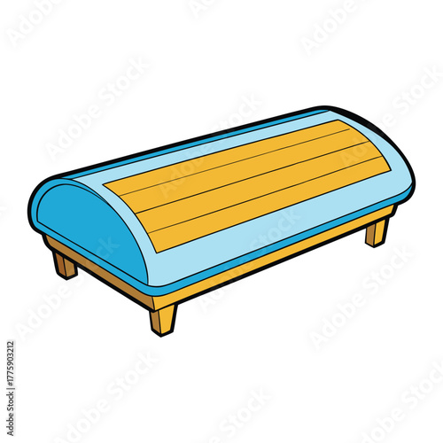 A sleek horizontal solarium designed for full-body tanning comfort. Its UV lamps deliver an even golden glow while ensuring relaxation and modern spa-like luxury.
