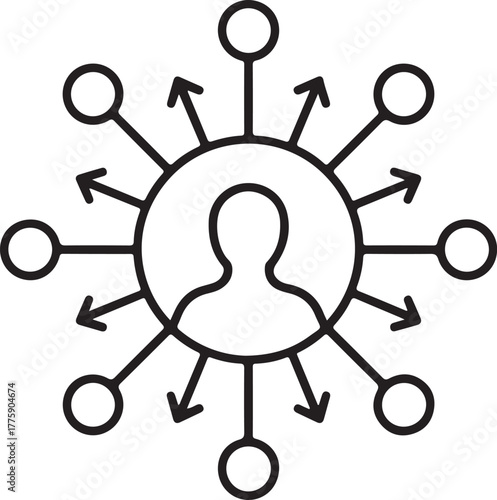 Central person connected to many others