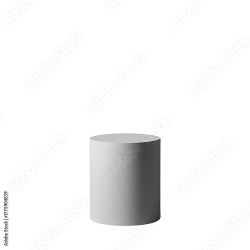 Cylindrical Pedestal A Minimalist Stage for Display and Presentation on White Backdrop