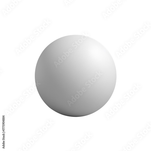 A Simple White Sphere Isolated on a Plain White Background, Offering a Clean and Minimalist Aesthetic for Design Projects