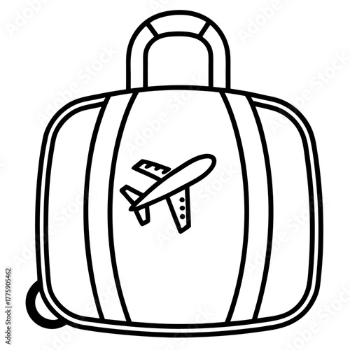 Travel bag with an airplane design perfect for vacation packing and trips