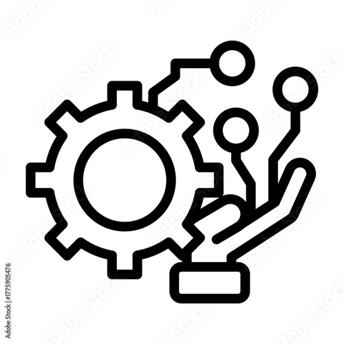 Intellectual Property Badge Vector Line Icon Design
