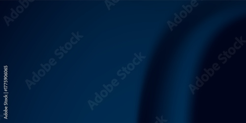 Blue abstract curve and wave on navy luxury background