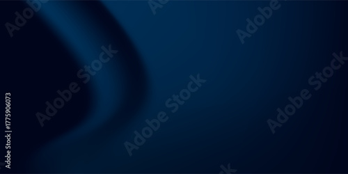 Blue abstract curve and wave on navy luxury background