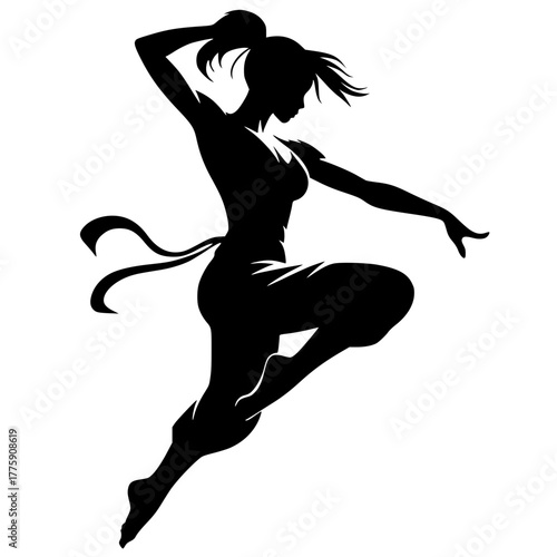 Taekwondo punch silhouette