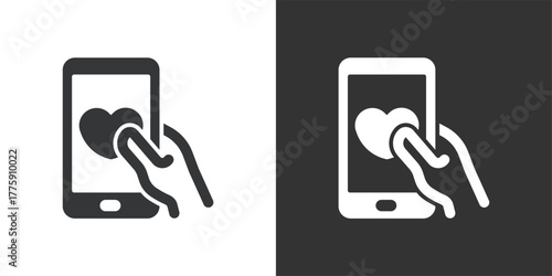 Caring Application icon. Solid glyph series icon