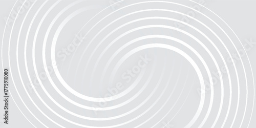 Abstract white geometric lines glowing on a gray background. Futuristic technology concept. Suitable for covers, posters, and EPS10 vectors.