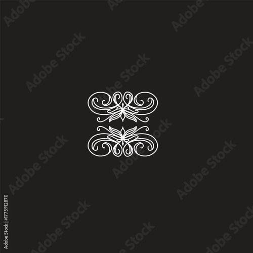 vintage with abstract floral ornaments