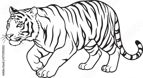 Animal Line Art silhouette vector illustration