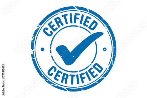 Guaranteed approval badge with a prominent checkmark symbol