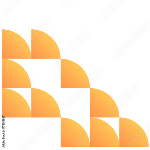 Abstract Quarter Circle Geometric Pattern - Modern Minimalist Background Design - abstract vector background