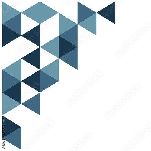 abstract geometric shapes - Blue Geometric Triangle Pattern