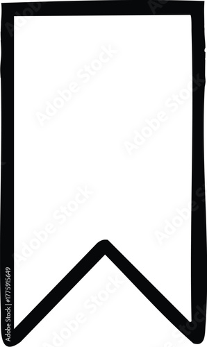 Bookmark Symbol Icon Outline Style for Saving and Marking Pages