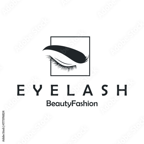 Eyelash logo design for women beauty with a simple and elegant concept, template design for women's salons and business brand