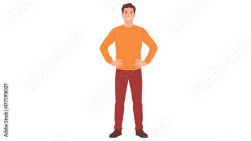 Illustration of a man standing