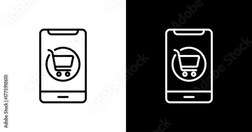 Ecommerce  White Icon Set Design