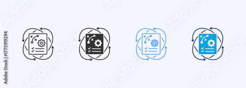 Strategic Agility Icon Set Multiple Style Collection