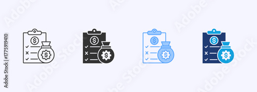 Accountability Icon Set Multiple Style Collection