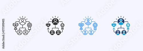 Succession Planning Icon Set Multiple Style Collection