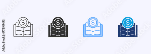 Financial Literacy Icon Set Multiple Style Collection