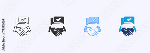 Negosiation Skill Icon Set Multiple Style Collection