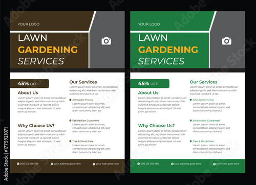 Corporate creative modern gardening flyer template design in bright color 130lawn care Service flyer design template. landscaping and gardening lawn care service flyer, poster, Fresh & clean farming s