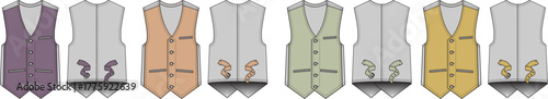 Vests Variety Colorful Fashion Choices for Men's Style