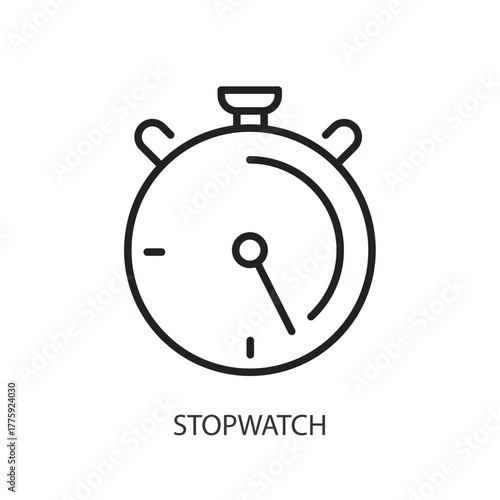 Stopwatch thin line icons. Original vector illustration.