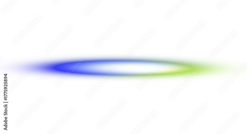 Obraz premium Horizontal Rays of yellow blue red light on transparent background. Glowing Laser Beams png