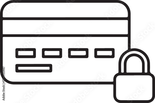 Credit card security and protection icon