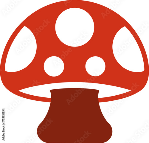 Hand drawn illustrations of various spotted mushrooms in black and white outline form