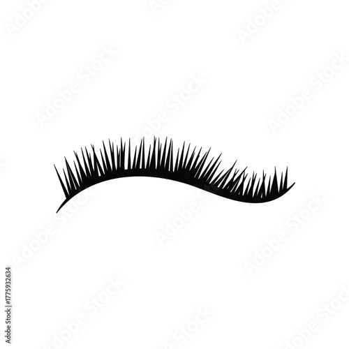 eyelash logo icon illustration flat