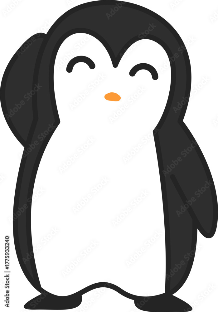 Obraz premium Cute Cartoon Penguin Element