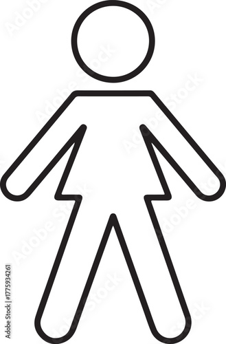 Simple outline icon of a person standing