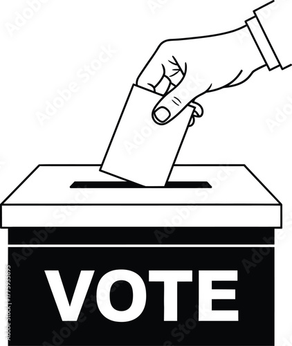 voting in ballot box