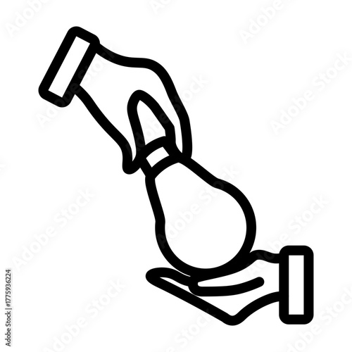 Passing Knowledge Vector Line Icon Design