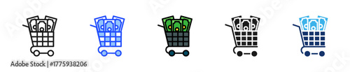Ecommerce Transaction Icon Collection With Multiple Styles