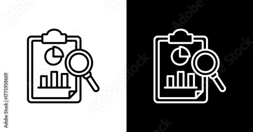 Report Document  White Icon Set Design