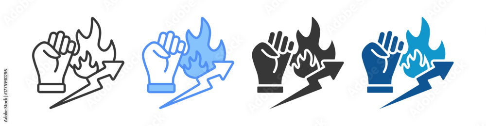 Obraz premium Motivation Icon Set Multiple Style Collection