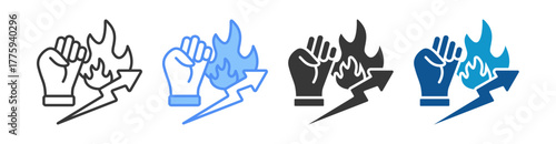 Motivation Icon Set Multiple Style Collection