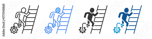 Perseverance Icon Set Multiple Style Collection