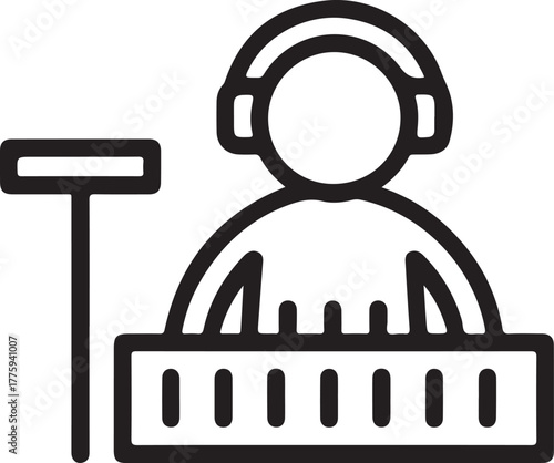 Dj playing music on a turntable and mixer